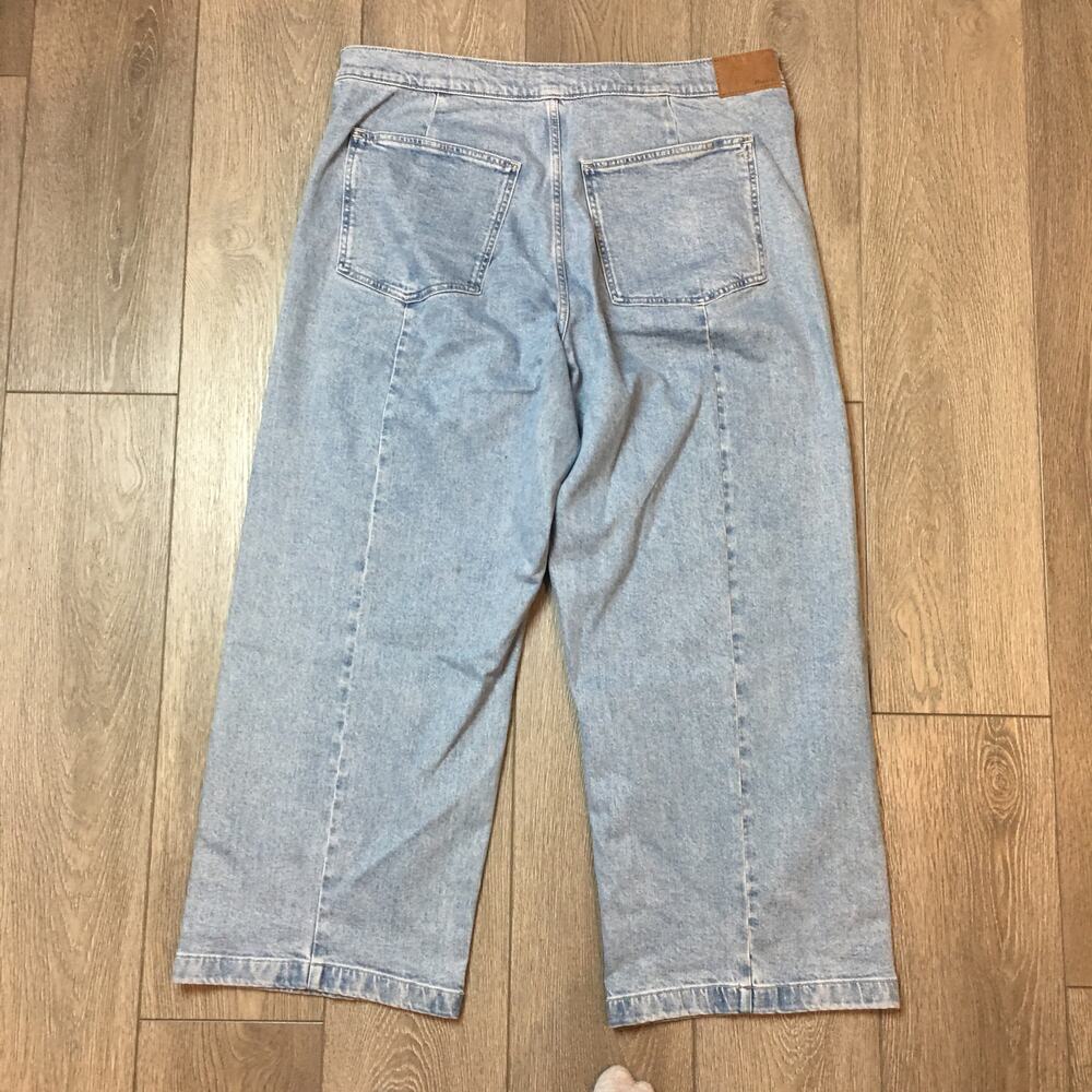 NWT Madewell Emmett Wide-Leg Light Blue Jeans W 33 - Picture 2 of 11